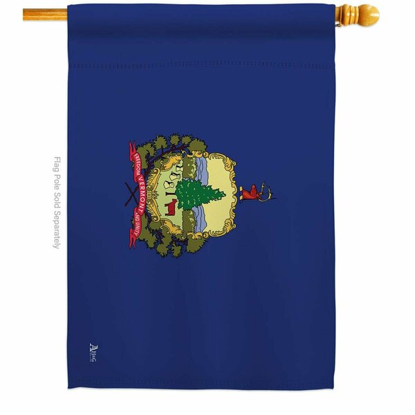 Guarderia 28 x 40 in. Vermont American State House Flag with Dbl-Sided Horizontal Decoration Banner Garden GU3916615